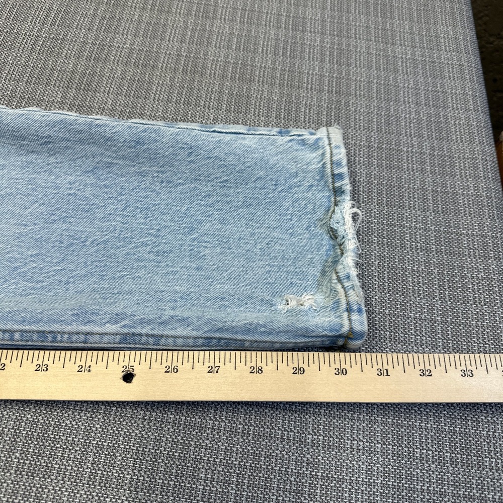 Abercrombie Fitch Curve Love 90s Straight Ultra High Rise Jeans 27 / 4 Distress - Picture 8 of 10